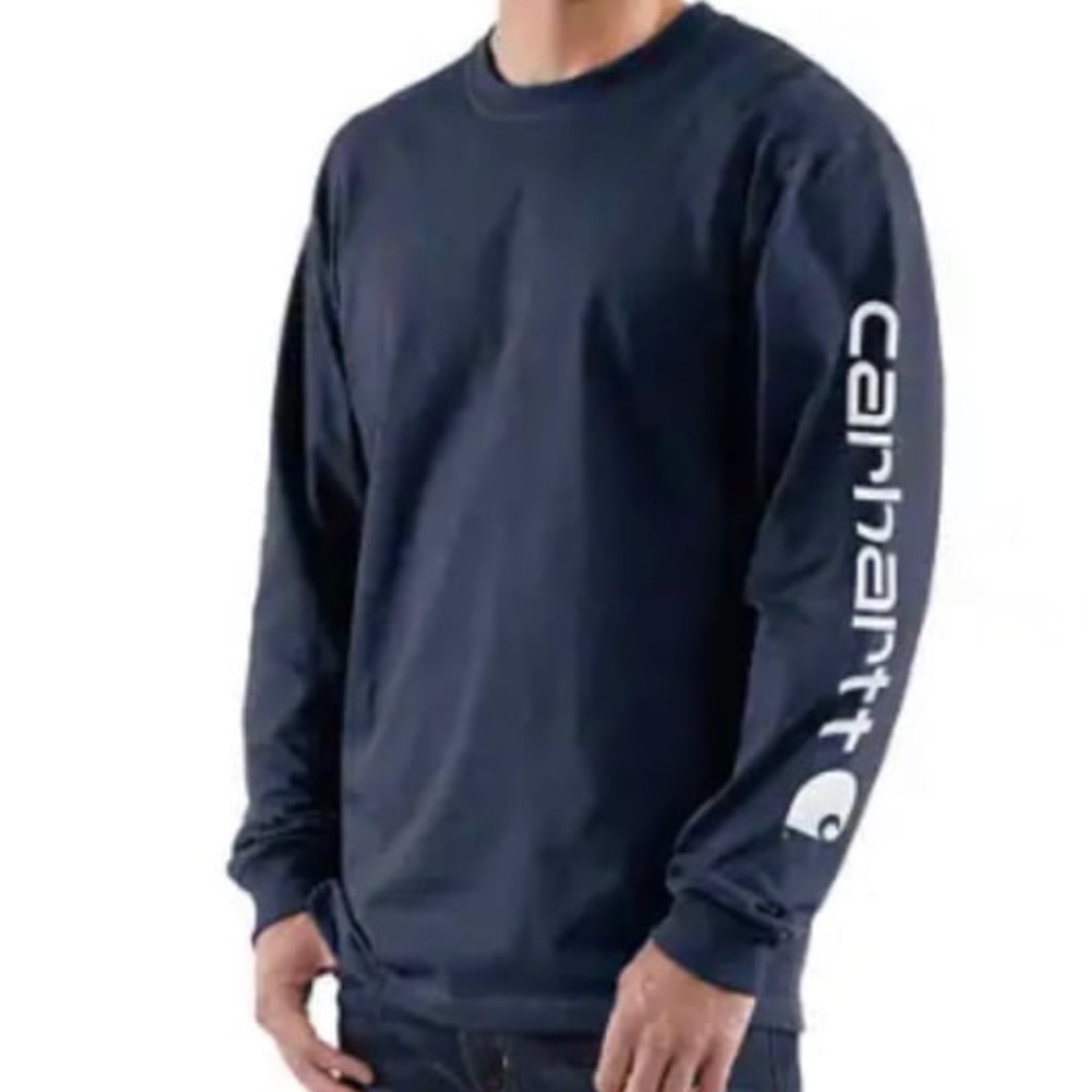 Carhartt Men's Navy Long Sleeve Shirt